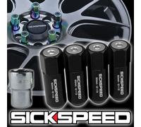 SICKSPEED 4 PC Nero/Lucidato Coperchi Alluminio 60MM Bloccaggio Manico Dadi