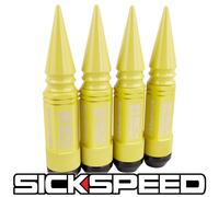 SICKSPEED 4PC Giallo a Punte Alluminio Esteso 108MM 3PC Manico Dadi 12X1.25 N10