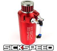 SICKSPEED Rosso Olio Catch Lattina con Sfiati Diaframma Motore Filtro P3