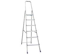 Sicos Scala Domestica Domina 6 Gradini Leggera Alluminio Antiscivolo Max 120 kg