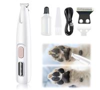 SICOSPI Rasoio di precisione per animali domestici, 2025, ricaricabile, a basso rumore, senza fili, con luce LED, tagliacapelli multifunzionale per zampe, occhi, orecchie, viso, groppa (1)