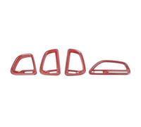 SICOTTON Bocchetta di Ventilazione Console Centrale per Dodge per Challenger 2015 2016 2017 2018 2019 2020 Modanature Interne Auto(Red Carbon Look)