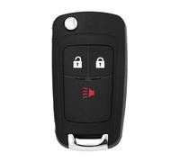 SICOTTON Guscio per Chiave per Chevrolet per Spark 2012-2016, 3 Pulsanti Flip Key Shell Custodia Chiave per Auto, Nero, Plastica