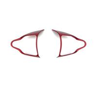 SICOTTON per Hyundai I20N 2021 2022 I30N per Veloster per Kona N Copertura Telaio Volante Dell'auto Finiture Interne Modanature Interne Auto(Red)