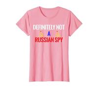 Sicuramente Non Una Spia Russa Maglietta, Donna, Rosa, S