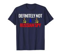 Sicuramente Non Una Spia Russa Maglietta, Uomo, Navy, 6XL