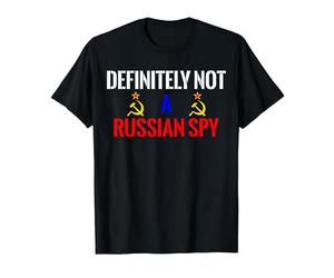 Sicuramente Non Una Spia Russa Maglietta, Uomo, Nero, 3XL