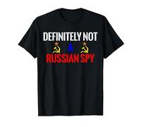 Sicuramente Non Una Spia Russa Maglietta, Uomo, Nero, 4XL
