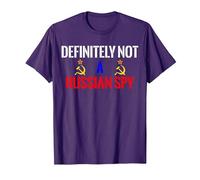Sicuramente Non Una Spia Russa Maglietta, Uomo, Viola, S