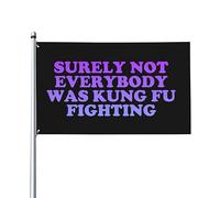 Sicuramente tutti erano Kung Fu Fighting House Flag, bandiera 3x5 piedi singolo lato esterno, colori vivaci striscioni anti-sbiadimento decorazione esterna del cortile