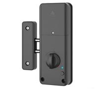 Sicurezza avanzata per serratura intelligente per TTlock, installazione di porte in legno invisibile, controllo remoto tramite app con modalità di sblocco flessibile (nero)