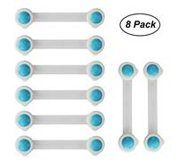 Sicurezza bambini Serrature, 8 Safety Pack Cupboard Strap Locks bambino, Frigo Governo del cassetto porta del bagno serratura di sicurezza per i bambini, bambino, bambini e animali domestici, blu
