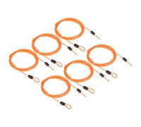 Sicurezza Cavo 2,5 mm x 2 m,6pz Corda con Doppio Giro,Trasparente Arancione