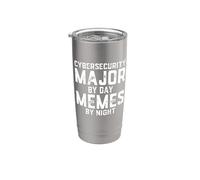 Sicurezza informatica Maggiore per Day Memes Night Data Security InfoSec Bicchiere termico in acciaio inox doppia parete