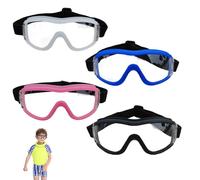 Sicurezza per bambini 4 pezzi 4 pezzi di gomma morbida resistente al Colore Goggle di sicurezza per bambini con lenti per PC e fascia regolabile per andare in bicicletta, sport all'aper