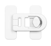 Sicurezza per frigorifero - serratura per cassetti senza foratura, dimensioni di sette volte due volte cinque centimetri, otto centimetri, peso diciannove grammi, costruzione in materiale ABS, h