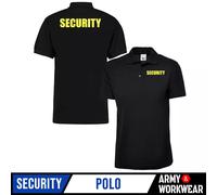 Sicurezza Polo Nero Stampato Lavoro Uniforme Tvcc Bouncer Portiere