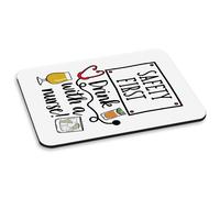 Sicurezza Primo Bere con Un Infermiera PC Computer Mouse Pad Gin Rum Vino
