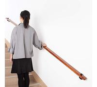 Sicurezza Raggiorno in Legno per Le Scale, Interno - Raggiorno Rotondo per Gli Interni Delle Scale - Raggiorni con Staffe a Parete Kit Di Supporto per Lehiere a Parete/80Cm (32 Inch)