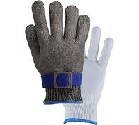 Sicurezza sul lavoro Guanti antitaglio Guanti antitaglio in filo di acciaio 316, guanti da lavoro di sicurezza for il taglio della carne da cucina del ristorante familiare, con guanti in nylon(XL)