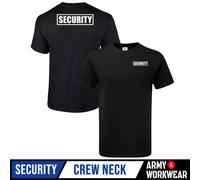 Sicurezza T-Shirt, Portiere Bodyguard Uniforme Bouncer Lavoro Bianco Sq Logo Da