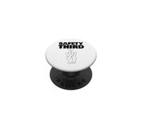 Sicurezza Terzo divertente dito mancante Sicurezza Terzo PopSockets PopGrip Adesivo