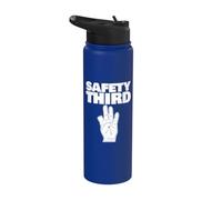 Sicurezza Terzo divertente dito mancante Sicurezza Terzo Stainless Steel Insulated Water Bottle