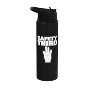 Sicurezza Terzo divertente dito mancante Sicurezza Terzo Stainless Steel Insulated Water Bottle