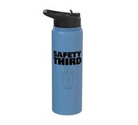 Sicurezza Terzo divertente dito mancante Sicurezza Terzo Stainless Steel Insulated Water Bottle