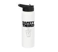 Sicurezza Terzo divertente dito mancante Sicurezza Terzo Stainless Steel Insulated Water Bottle