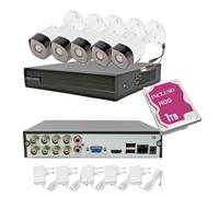 Sicurezza Videosorveglianza Dahua 5 Telecamere 5 MP XVR 8 canali Hard Disk 1TB
