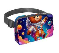Sicuro ed elegante, scopri la borsa a tracolla perfetta per corsa e ciclismo, volpe carina nello spazio, Multicolore#04, 1.5x9.0x5.9in/4x23x15cm