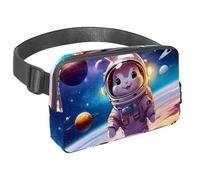 Sicuro ed elegante, scopri la borsa a tracolla perfetta per corsa e ciclismo, volpe carina nello spazio, Multicolore#05, 1.5x9.0x5.9in/4x23x15cm