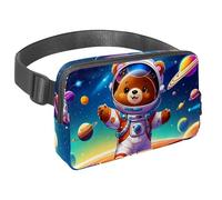 Sicuro ed elegante, scopri la borsa a tracolla perfetta per corsa e ciclismo, volpe carina nello spazio, Multicolore#08, 1.5x9.0x5.9in/4x23x15cm