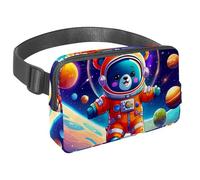 Sicuro ed elegante, scopri la borsa a tracolla perfetta per corsa e ciclismo, volpe carina nello spazio, Multicolore#07, 1.5x9.0x5.9in/4x23x15cm