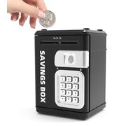 Sicuro Per Bambini Con Codice,Banca Elettronica - Cassa Giocattolo Finta con Password per Collezionisti di Monete, Tracciamento Paghette, Educazione Finanziaria per Scuola e Università