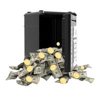 Sicuro Per Bambini Con Codice,Cassaforte Giocattolo | Gioco Simulazione Banca Elettronica ATM Per Educazione Finanziaria Adulti Decorazione Casa Collezione Monete Ragazzi E Ragazze