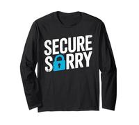 Sicuro Sorry Lucchetto Data Breach Cyber Security Umorismo Maglia a Manica