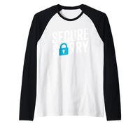 Sicuro Sorry Lucchetto Data Breach Cyber Security Umorismo Maglia con Maniche Raglan