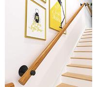 Sicurohiere in Legno Dritto per Scale,Hiera per Scale Kit Completo - Banister Rail Wall Support Deckinghiere per Scale, Rimodellando Casa Contro il Wa/120Cm (47 Inch)