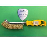 SID SPAZZOLA CON MANICO GIALLO E SETOLE IN OTTONE MADE IN ITALY COD.973346