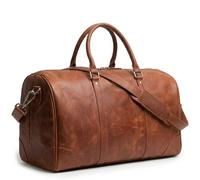 SID & VAIN® borsa da viaggio vera pelle BERLIN grande borsa da weekend borsone per sport uomo donna marrone prodotto artigianale