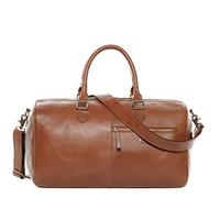 SID & VAIN® borsa da viaggio vera pelle SEATTLE grande borsa da weekend borsone per sport uomo donna beige prodotto artigianale