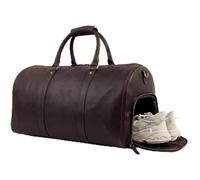 SID & VAIN® borsa da viaggio vera pelle vintage HANK grande XL borsa da weekend borsone per sport uomo marrone prodotto artigianale