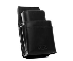 SID & VAIN® Borsa per soldi e marsupio per camerieri vera pelle ABERDEEN Combi portafoglio + Custodia cameriere borsellino Portamonete uomo donna nero prodotto artigianale