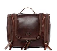 SID & VAIN® borsa toiletry vera pelle vintage DEXTER grande borsetta necessaire Toilette pochette beauty case da Viaggio uomo donna marrone prodotto artigianale