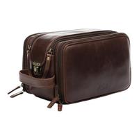 SID & VAIN® borsa toiletry vera pelle vintage LOUIS borsetta necessaire Toilette pochette beauty case da Viaggio uomo donna marrone prodotto artigianale
