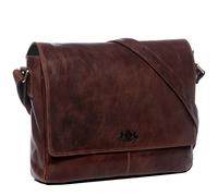 SID & VAIN® Borsa tracolla porta pc vera pelle SPENCER grande cartella per laptop computer portatile Messenger portadocumenti Business uomo donna marrone prodotto artigianale