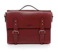 SID & VAIN® cartella portadocumenti vera pelle BOSTON grande borsa ventiquattrore porta PC Borsa tracolla Università Ufficio Lavoro uomo donna rosso prodotto artigianale