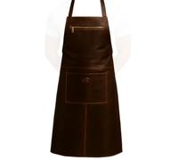 SID & VAIN Grembiule grande in vera pelle - Grembiule da barbecue HEATHROW - Grembiule da cucina con tracolla - Grembiule in pelle da uomo e da donna fatto a mano, marrone-cognac, L
